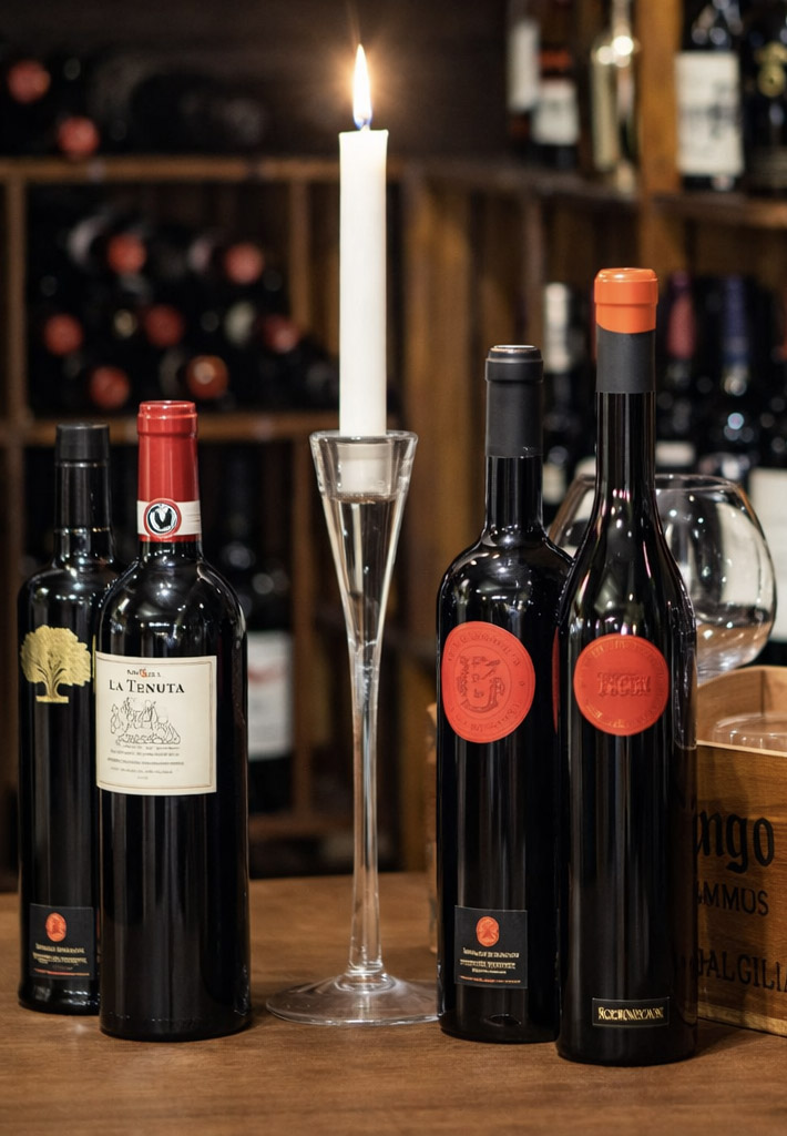 Bottiglie di Vino nella Cantina del Ristorante Zeffirino